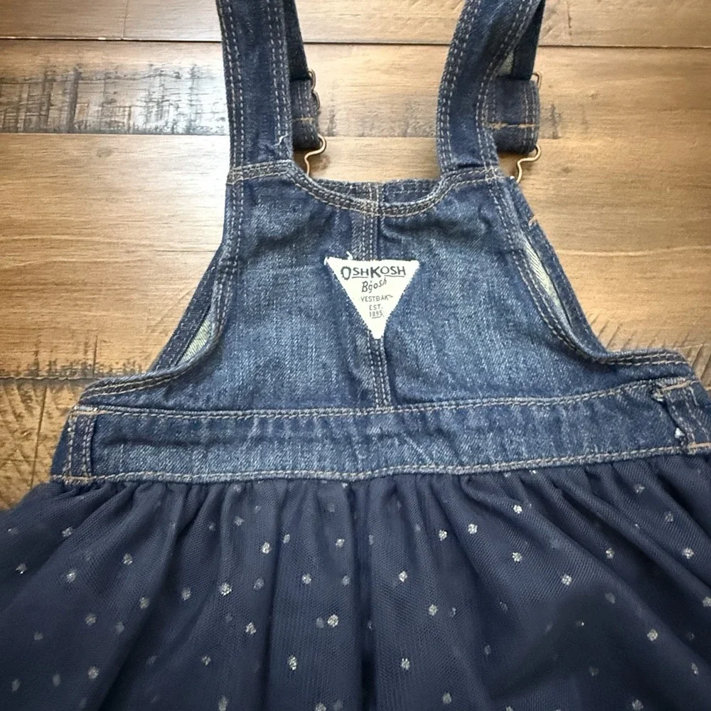 Oshkosh B'Gosh Girls Denim Jumper Tutu Skirt ‎ 24 Months